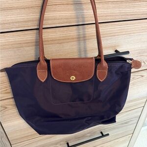 Longchamp LE PLIAGE dark purple M TOTE BAG